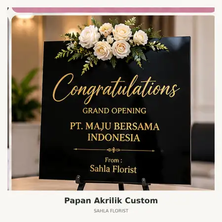 Papan Bunga Akrilik Lowokwaru
